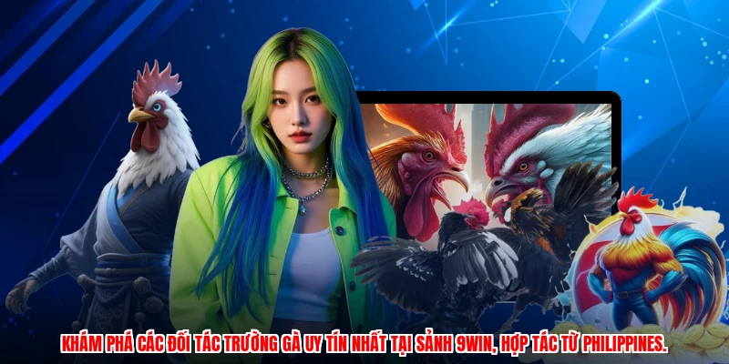 Khám phá các đối tác trường gà uy tín nhất tại sảnh 9WIN, hợp tác từ Philippines.